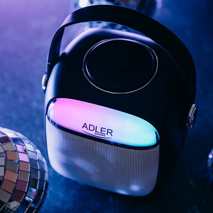 DIFUZOR KARAOKE CU MICROFON AD 1199 NEGRU ADLER [3]