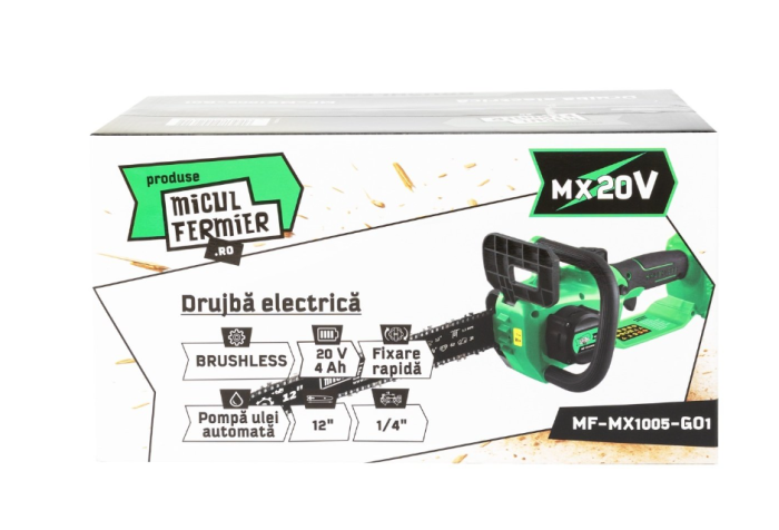 Drujba electrica Micul Fermier 20V, 4 Ah, lama 12", Brushless [10]