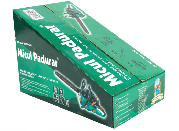 Drujbă Micul Pădurar 5200 52CC 2.7CP 2 lame 16" + 2 lanțuri GF-0847 [7]