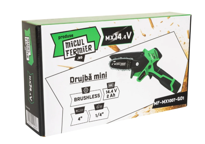 Drujba mini Micul Fermier 14.4V, 2 Ah, lama 4", Brushless [3]