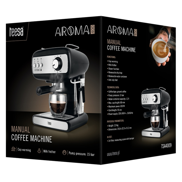 ESPRESSOR MANUAL 15 BAR 850W TEESA [6]