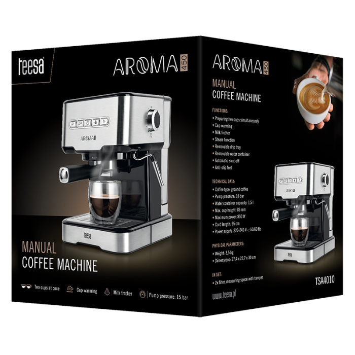 ESPRESSOR MANUAL 15 BAR 850W TEESA [6]