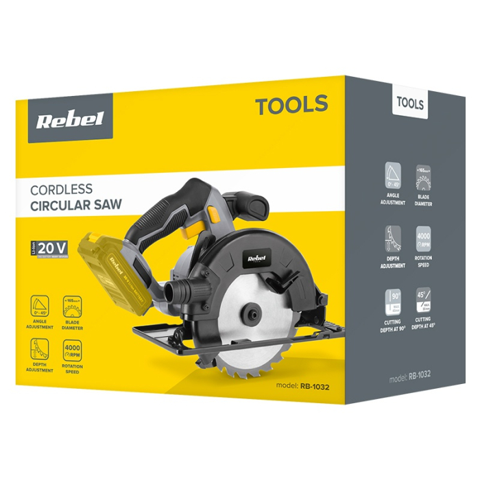 FIERASTRAU CIRCULAR MANA 20V FARA ACUMULATOR REBEL [7]