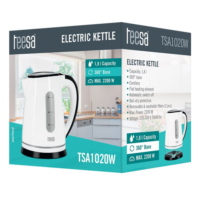 FIERBATOR ELECTRIC CORDLESS 1.8L ALB TEESA [5]