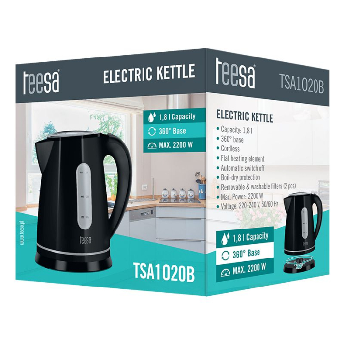 FIERBATOR ELECTRIC CORDLESS 1.8L NEGRU TEESA [5]