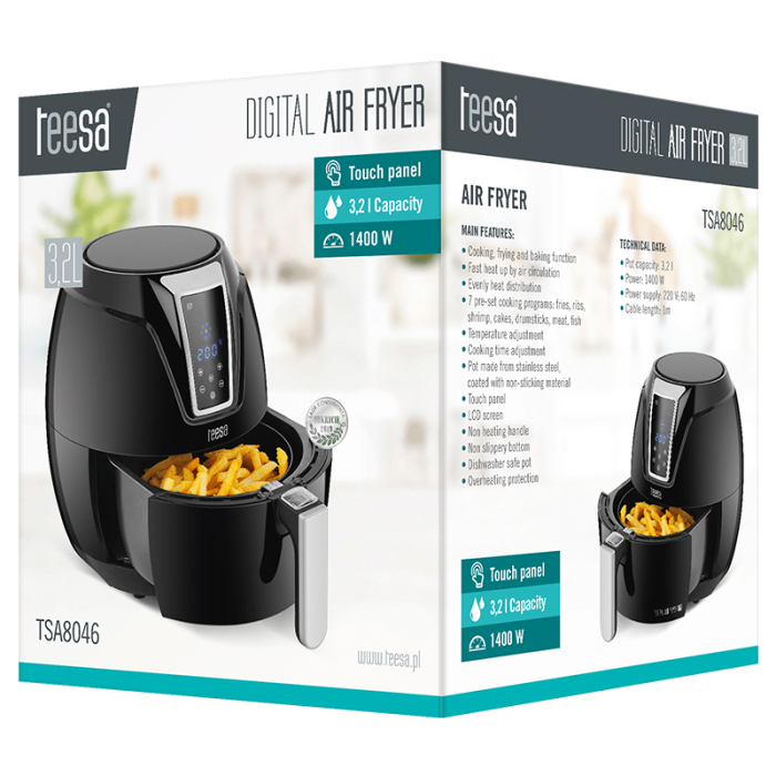FRITEUZA 3.2L DIGITAL AIR FRYER TEESA [6]