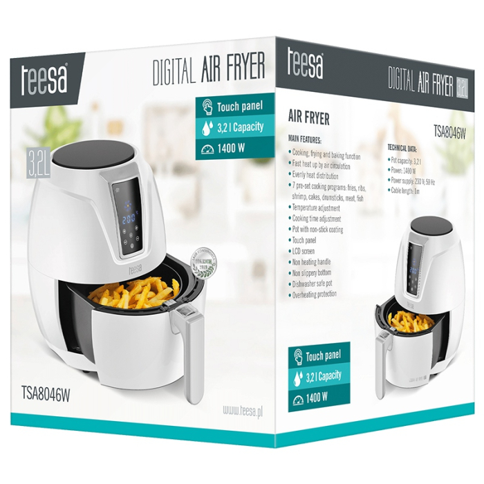 FRITEUZA 3.2L DIGITAL AIR FRYER TEESA [6]