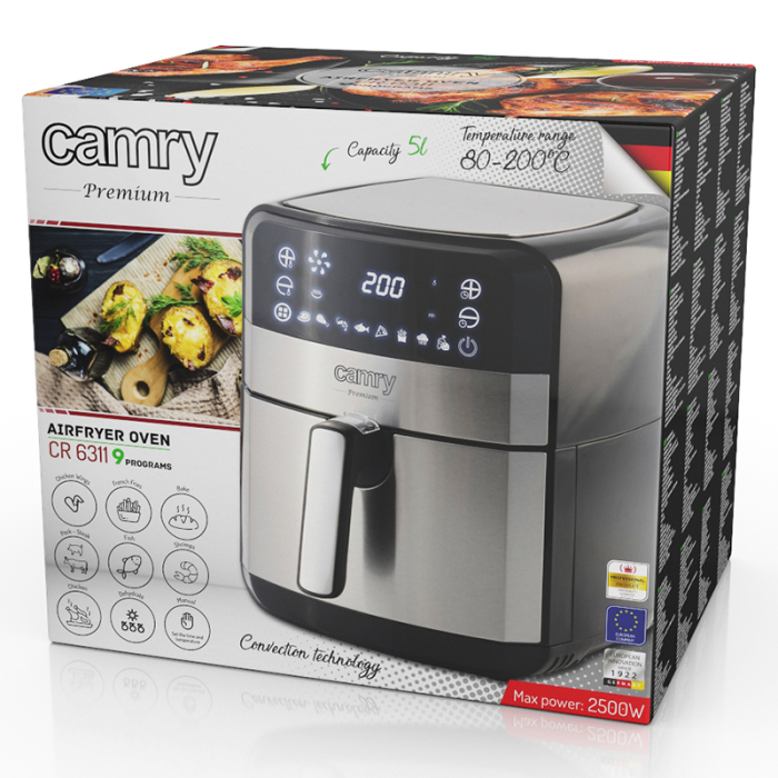 FRITEUZA AIR FRYER 5L 9 PROGRAME CR 6311 CAMRY [5]