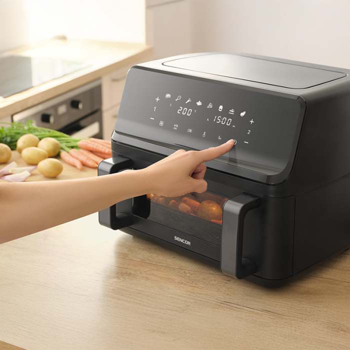 FRITEUZA DUBLA DIGITAL AIRFRYER 2X4.5 L 2700W SENCOR [12]