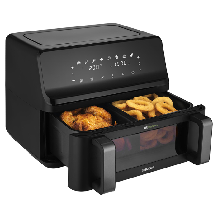 FRITEUZA DUBLA DIGITAL AIRFRYER 2X4.5 L 2700W SENCOR [6]