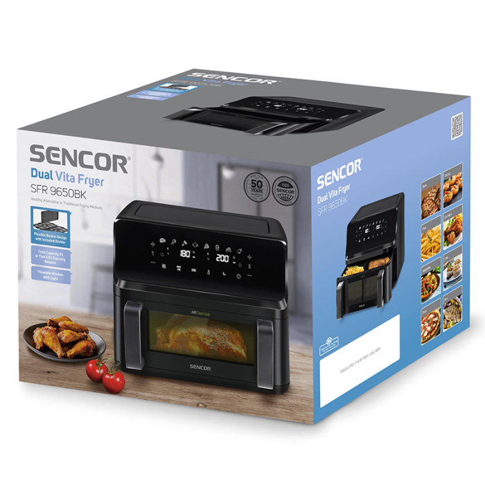 FRITEUZA DUBLA DIGITAL AIRFRYER 2X4.5 L 2700W SENCOR [10]