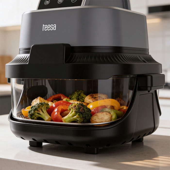 FRITEUZA GLASS AIRFRYER 4L+1.5L 1500W TEESA [4]