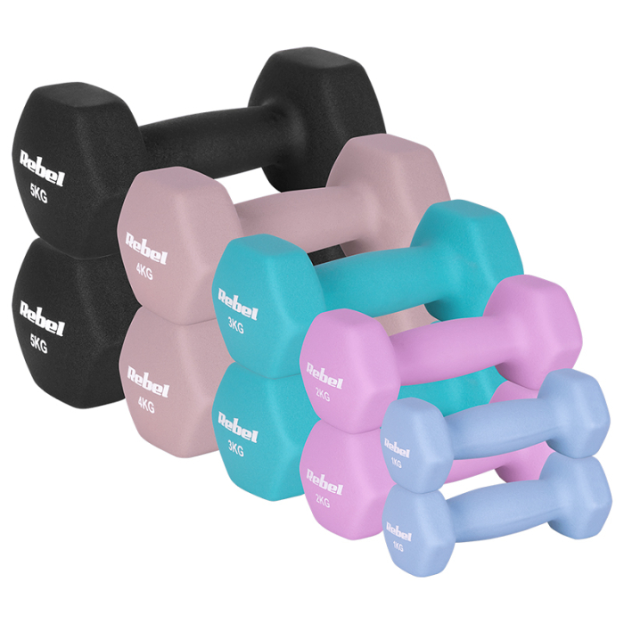 GANTERA FONTA INVELIS NEOPREN HEX SET 10 BUC 30KG REBEL [2]