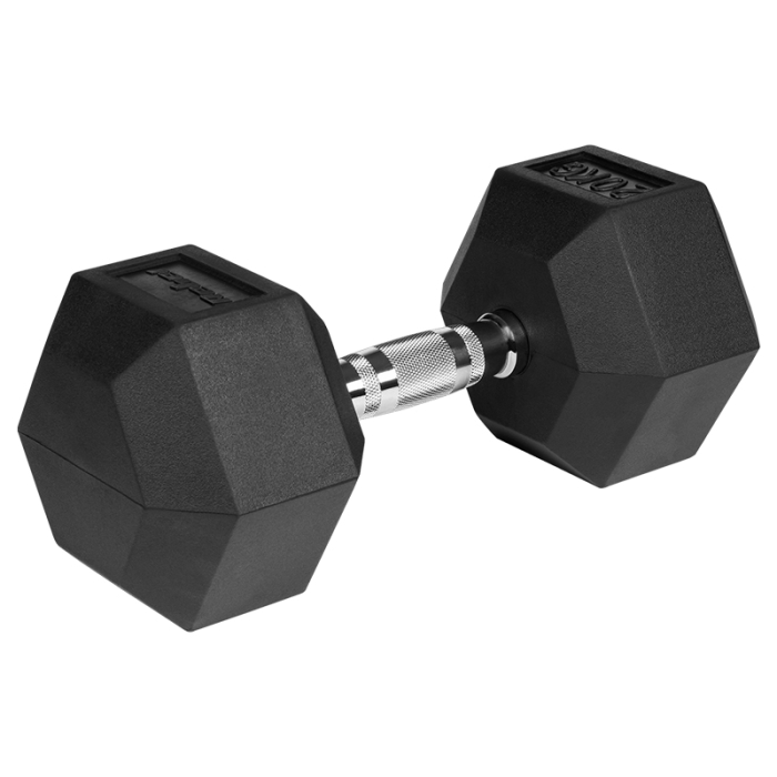 GANTERE DUMBBELL HEX FONTA CAUCIUCATA 20KG REBEL ACTIVE [2]