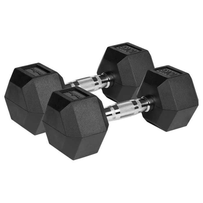 GANTERE DUMBBELL HEX FONTA CAUCIUCATA 2X10KG REBEL ACTI [2]