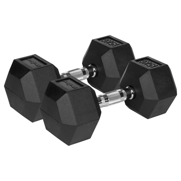 GANTERE DUMBBELL HEX FONTA CAUCIUCATA 2X15KG REBEL ACTI [2]