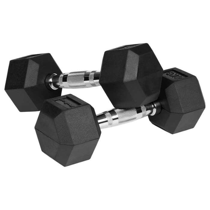 GANTERE DUMBBELL HEX FONTA CAUCIUCATA 2X4KG REBEL ACTIV [3]