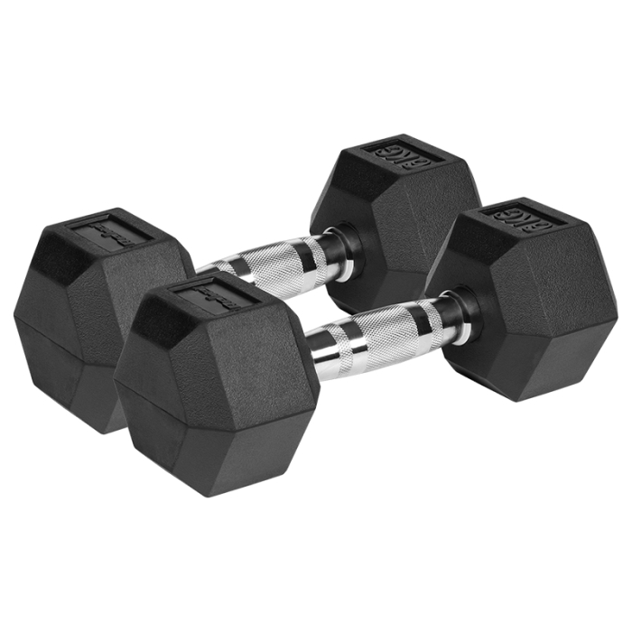 GANTERE DUMBBELL HEX FONTA CAUCIUCATA 2X6KG REBEL ACTIV [2]