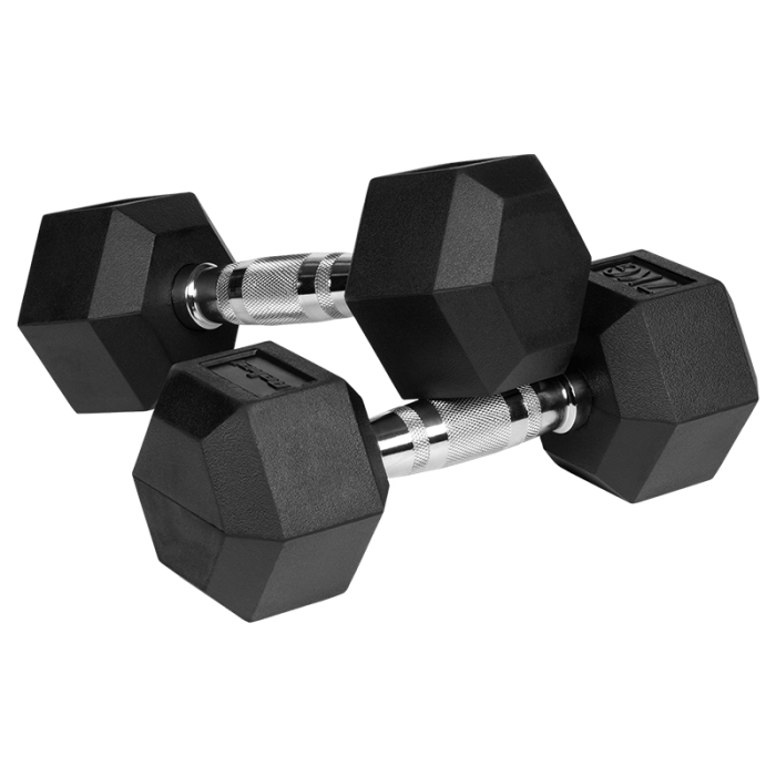 GANTERE DUMBBELL HEX FONTA CAUCIUCATA 2X7KG REBEL ACTIV [3]