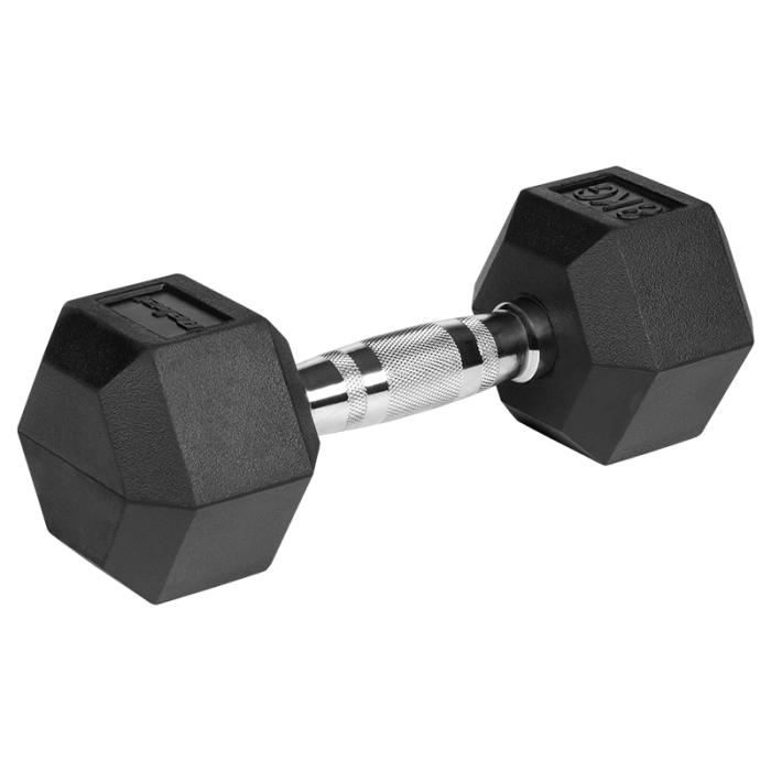 GANTERE DUMBBELL HEX FONTA CAUCIUCATA 2X8KG REBEL ACTIV [4]