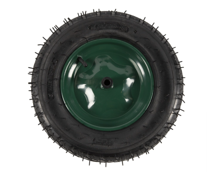 Roata roaba Micul Fermier 3.50-8, diametru ax 14mm, janta verde [4]
