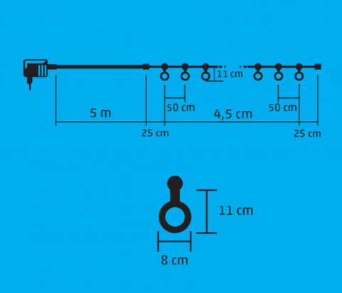 Ghirlandă LED inseriabilă cu globuri microLED alb cald 5m – LPL 10 GLOBE [2]