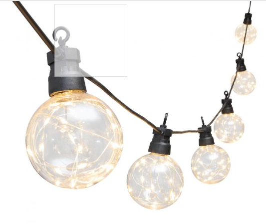 Ghirlandă LED inseriabilă cu globuri microLED alb cald 5m – LPL 10 GLOBE [1]