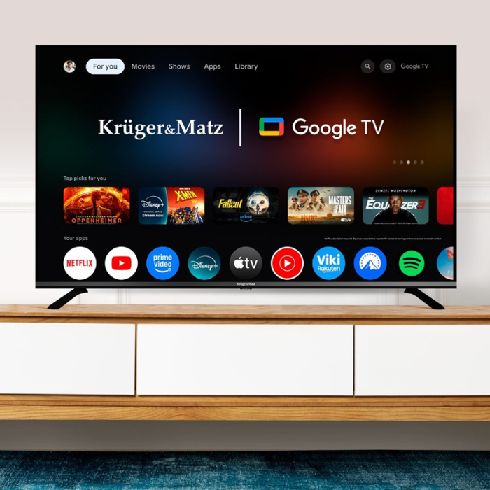 GOOGLE SMART TV 5.0 50 INCH 126CM H265 HEVC KRUGER&MATZ [8]