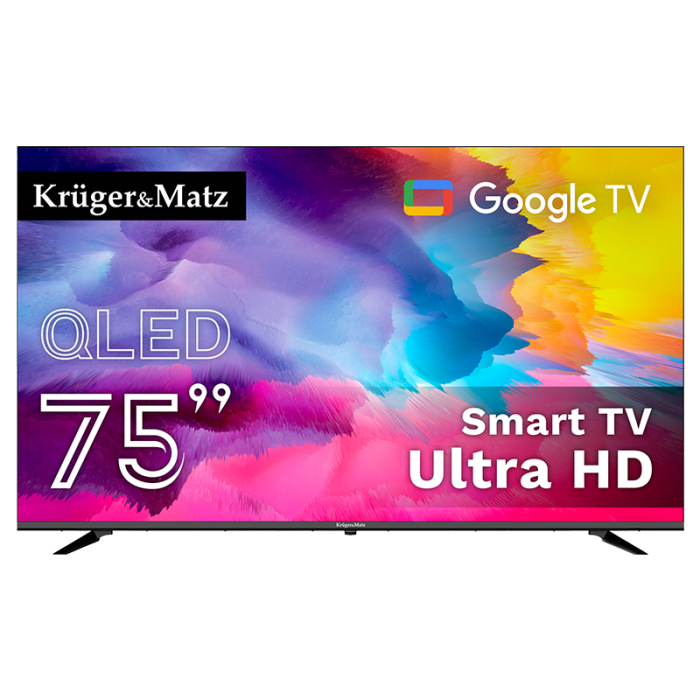 GOOGLE SMART TV QLED 75INCH 191CM H265 HEVC KRUGER&MATZ [2]