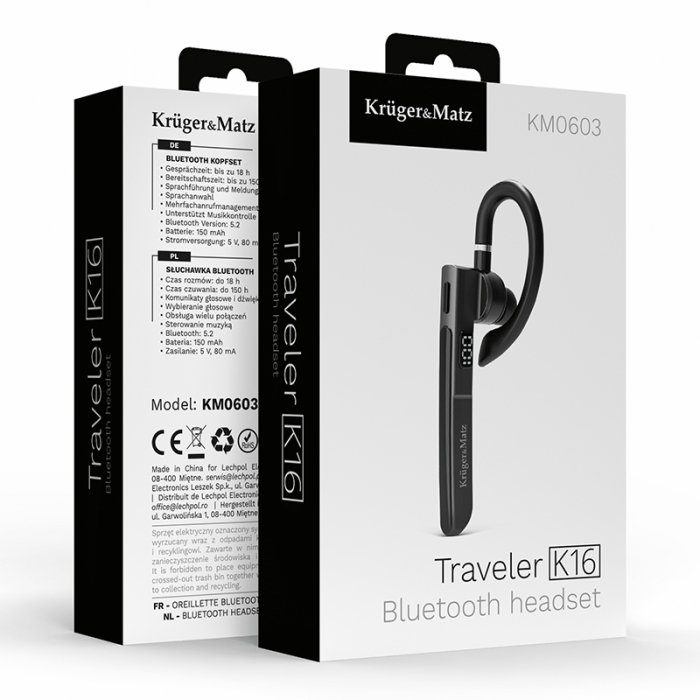 HEADSET BLUETOOTH 5.2 K16 KRUGER&MATZ [8]
