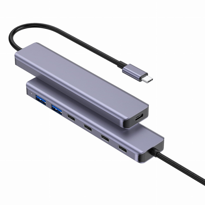 HUB 7 IN 1 10GBS PD 100W ALUMINIU PLATINET [3]