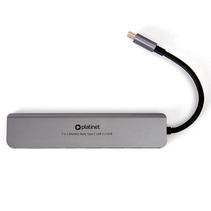 HUB 7 IN 1 USB-C PD 100W ALUMINIU PLATINET [6]