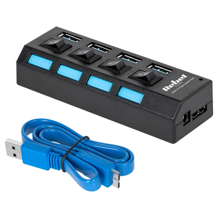 HUB USB 3.0 4 PORTURI REBEL [2]