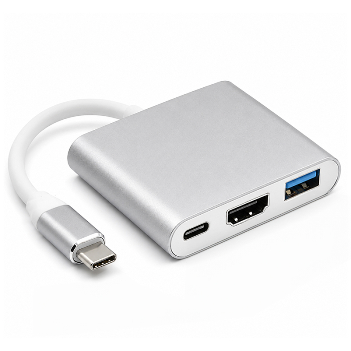 HUB USB-C 3IN1 HDMI 4K USB-A 3.2 USB-C PD 100W [2]