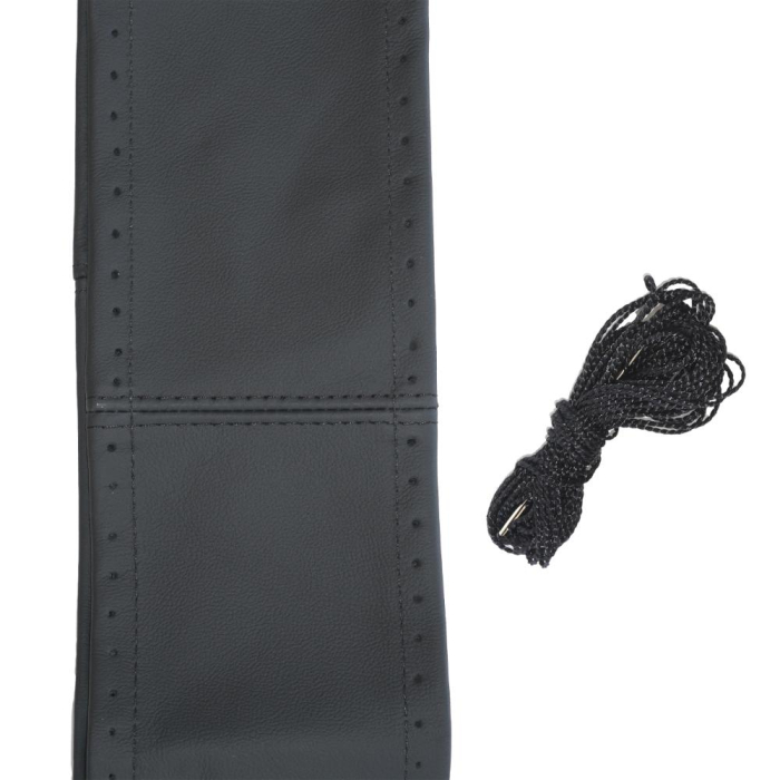 HUSA VOLAN CU SNUR PIELE NATURALA NEGRU 42-43 cm [2]