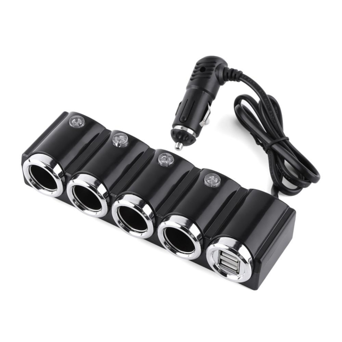 INCARCATOR AUTO PNI LIGHTER 04 CU 4 IESIRI BRICHETA 12V/24V SI 2 IESIRI USB (1A), INDICATOR LED [3]