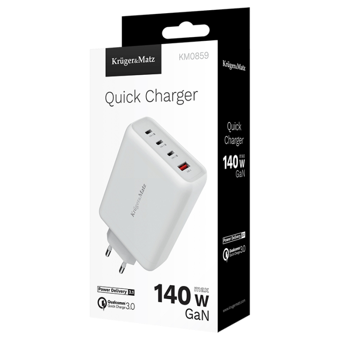 INCARCATOR RETEA PD 3.1 QC 3.0 GAN 140W KRUGER&MATZ [7]