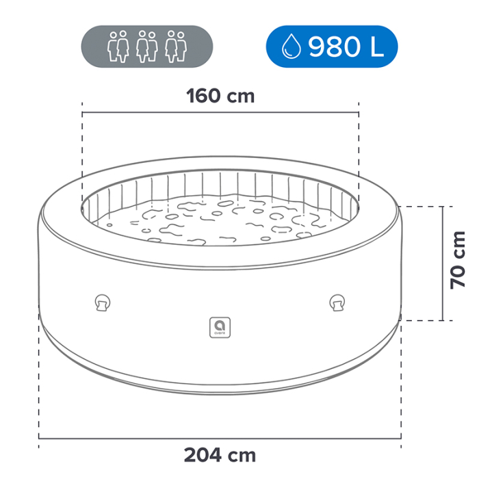 JACUZZI GONFLABIL PISCINA SPA 204X70 [6]