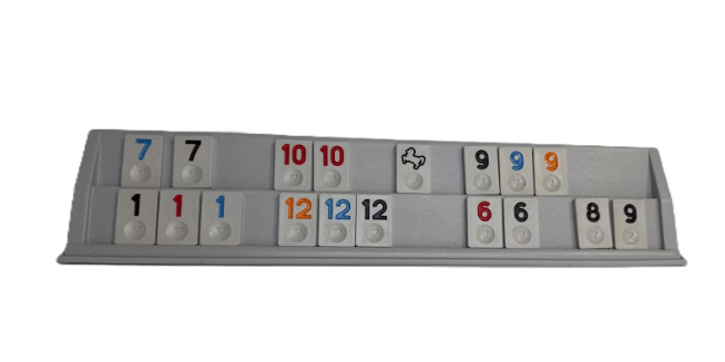 Joc Remi Spot Dayan Okey, plastic, 106 piese, multicolor, suporturi incluse [3]