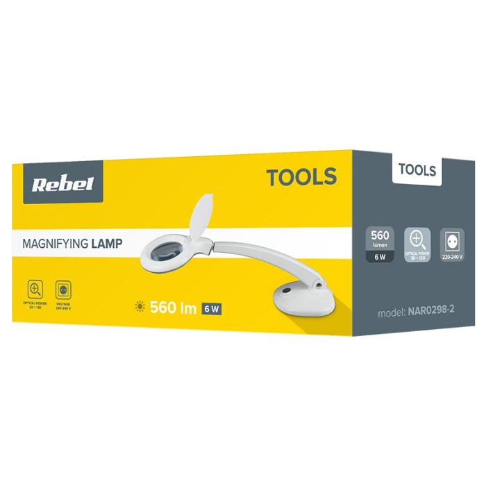 LAMPA CU LUPA 3+12 DIOPTRII 6W REBEL [4]