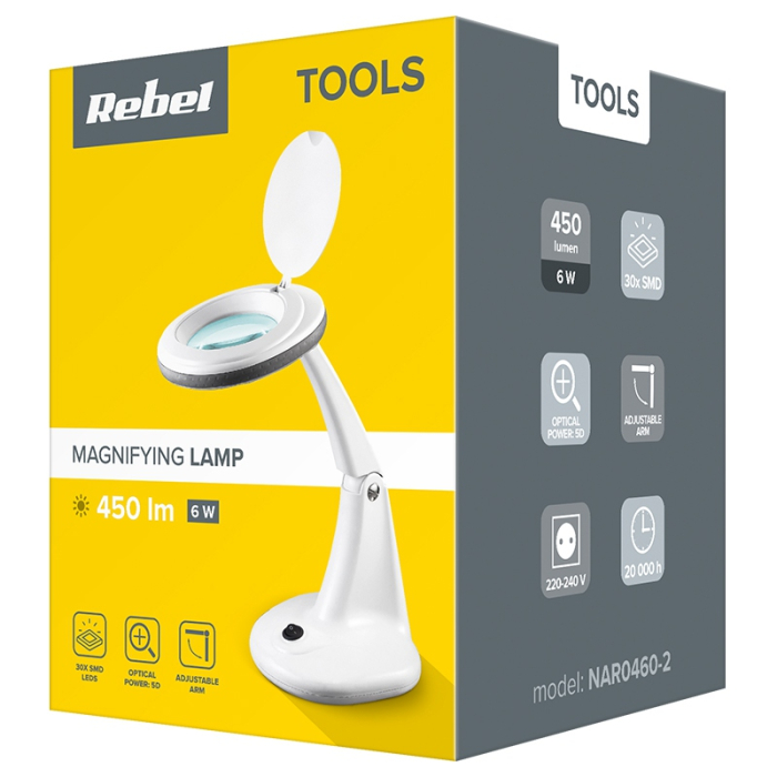 LAMPA CU LUPA 5 DIOPTRII 6W REBEL [4]