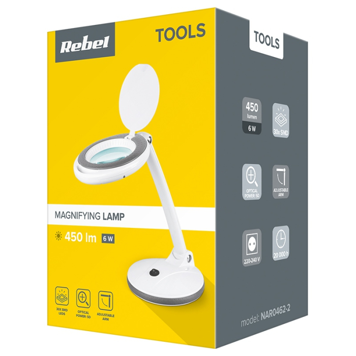 LAMPA LED 6W CU LUPA 5 DIOPTRII REBEL (30X283 [4]