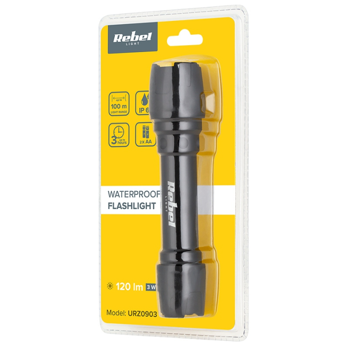 LANTERNA 3W ALUMINIU IP65 REBEL [5]