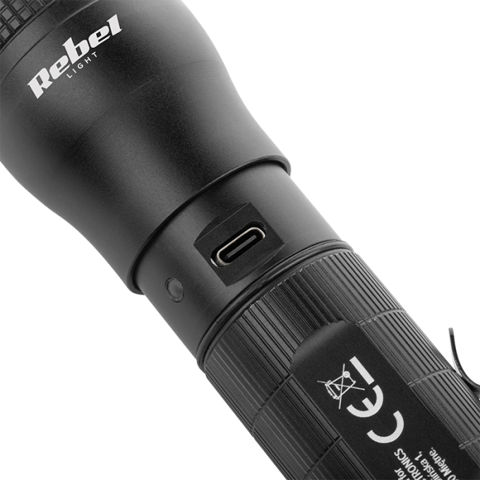 LANTERNA ALUMINIU 10W CU ACUMULATOR 2200MAH REBEL [4]