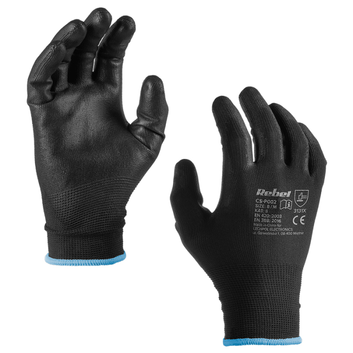 MANUSA LUCRU POLIURETAN MARIME 9 / L SET 12 BUC REBEL [2]