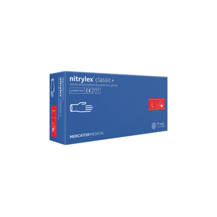MANUSI PROTECTIE ALBASTRE DIN NITRIL CLASSIC L SET 100BUC NITRYLEX [2]