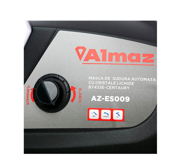 Masca de sudura Almaz, Automata, zona vizualizare 93x43mm, 2 senzori arc sudura, destinata sudura/polizare [5]