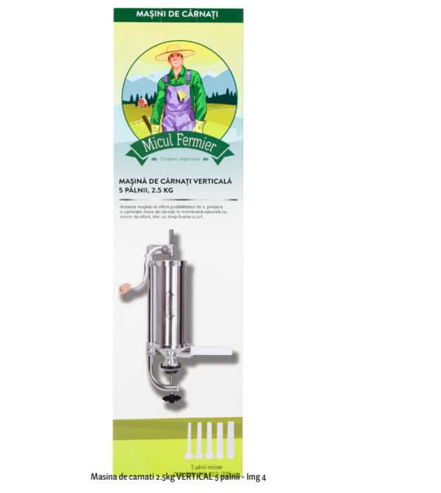 Masina de carnati 2.5kg VERTICAL 5 palnii [2]
