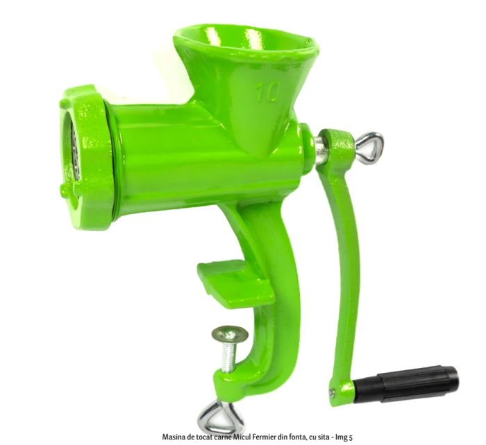 Masina de tocat carne Micul Fermier din fonta, cu sita [5]