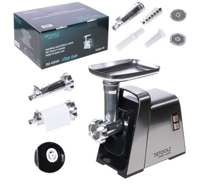 Masina electrica inox de tocat carne 1400W MGG-140  DZ-CB101 [4]